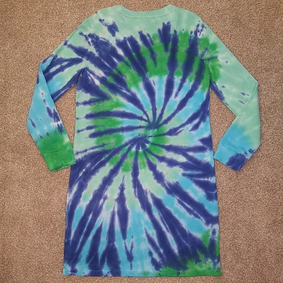 NWT Sz S Tommy Hilfiger Tie-Dye French Terry Dress - Picture 2 of 14